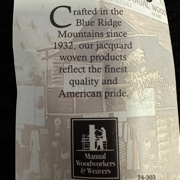 Jacquard woven wall tapestry. Made in the USA by Manual Woodworkers & Weavers - Picture 2 of 4